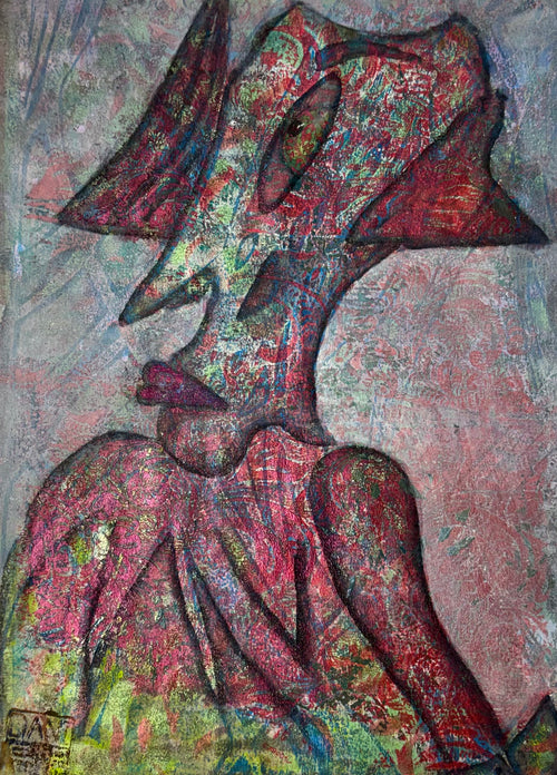 Court Jester - Mixed Media Art Print - Mixed Media Art Print by DAMFunArt