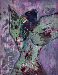 Dancing Eagle - Mixed Media Art Print - Mixed Media Art Print by DAMFunArt