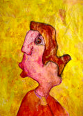 Fish Lady - Mixed Media Art Print - Mixed Media Art Print by DAMFunArt