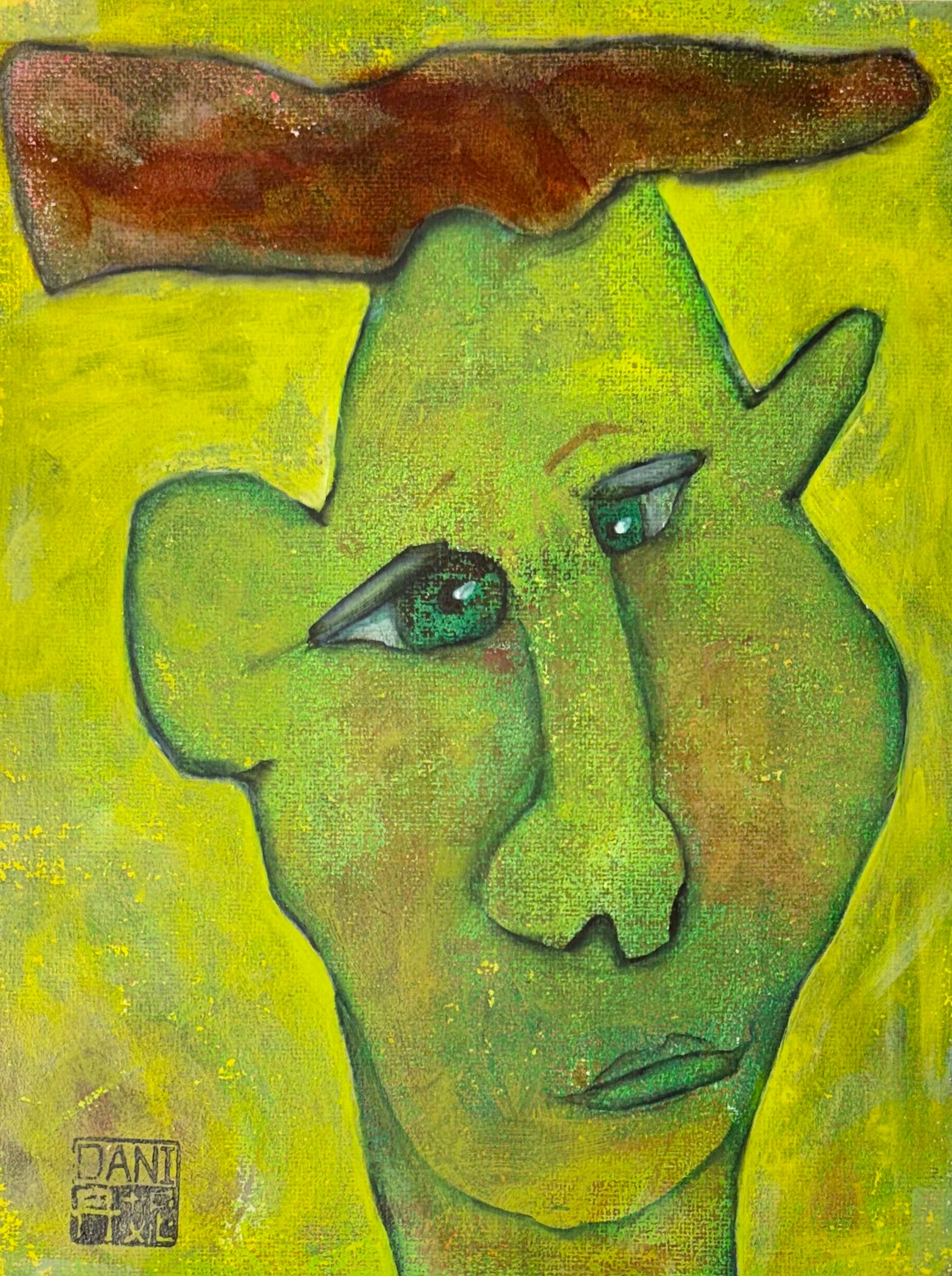 Green Giant - Mixed Media Art Print - Mixed Media Art Print by DAMFunArt