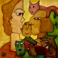 He Always Brings His Friends - Mixed Media Art Print by DAMFunArt