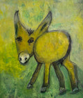 Shy Donkey - Mixed Media Art Print by DAMFunArt