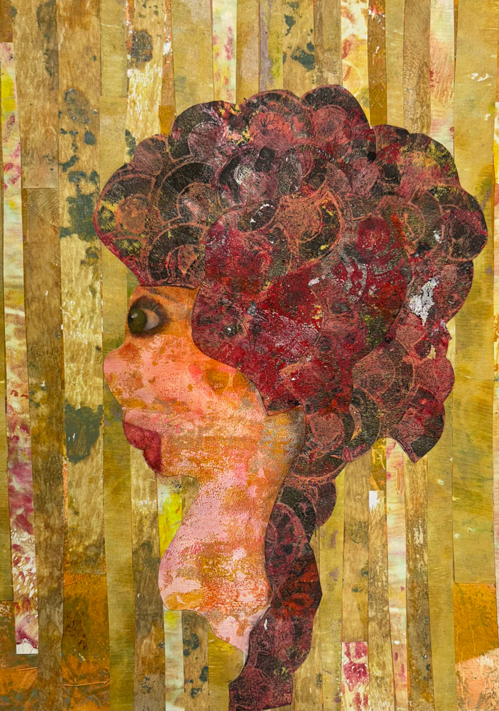 Beauty in Profile - Mixed Media Art Print by DAMFunArt