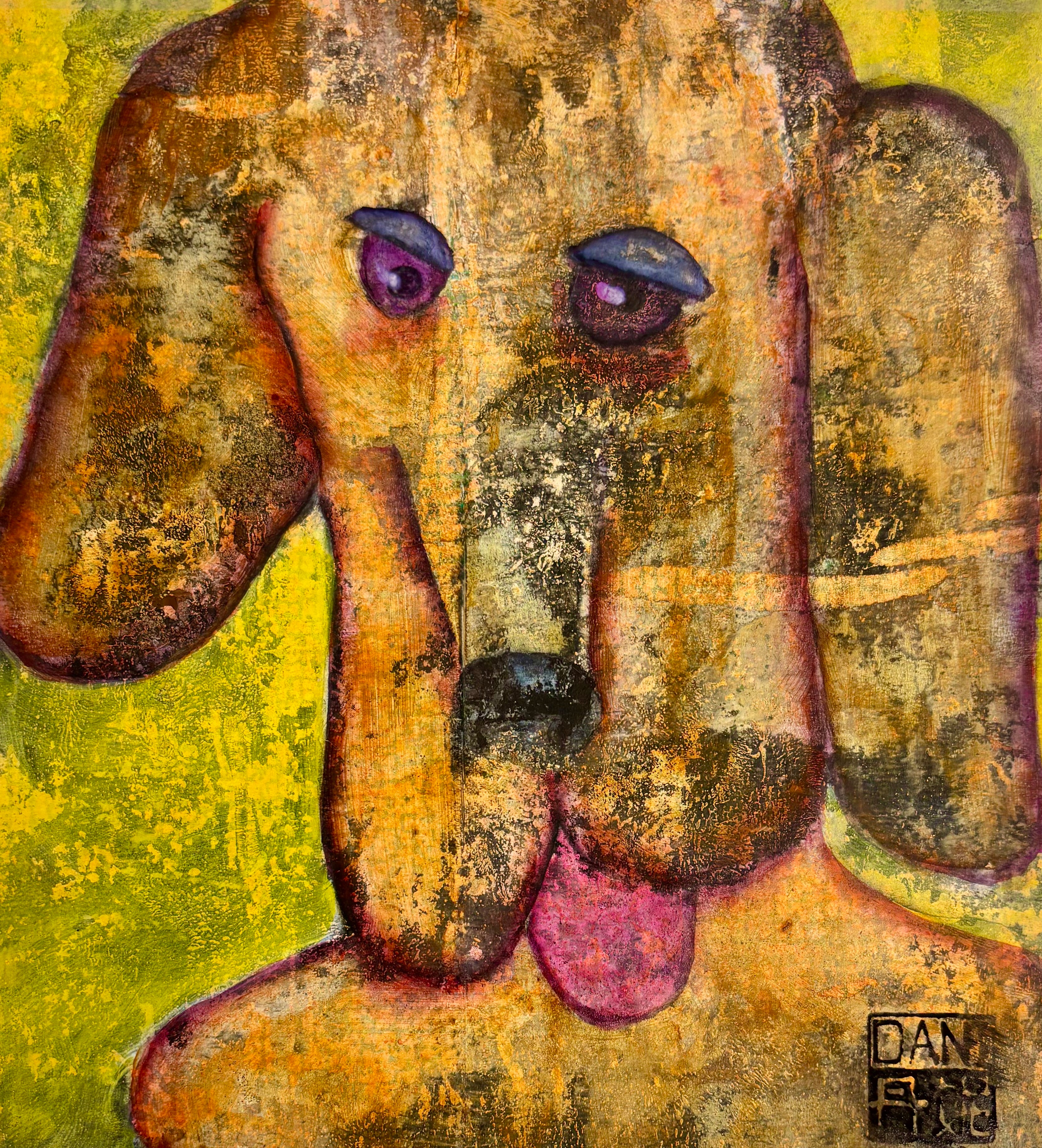 Security Mail Dog - Mixed Media Art Print by DAMFunArt