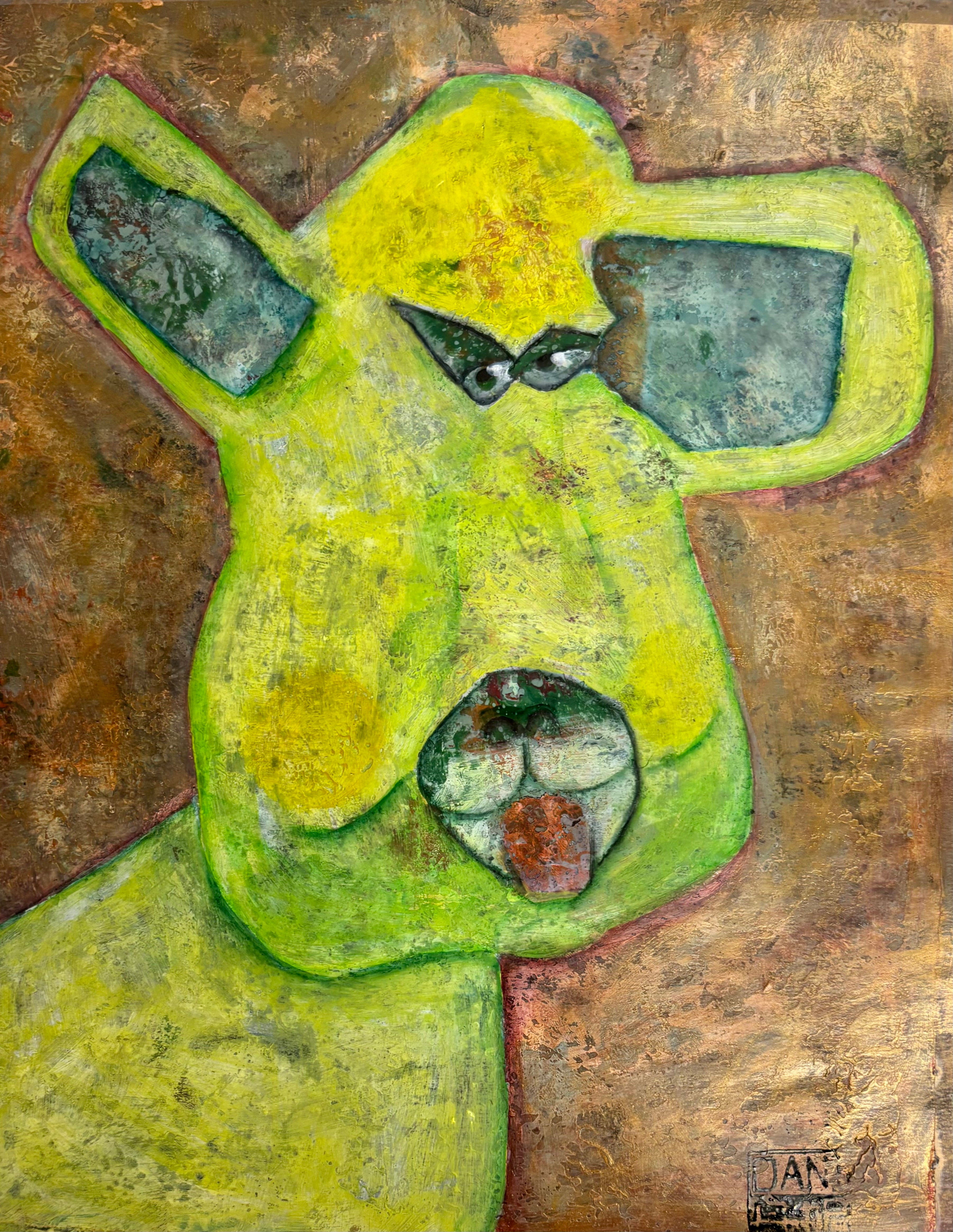Green Fairy's Dog - Mixed Media Art Print by DAMFunArt