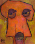 Orange Dog II - Mixed Media Art Print by DAMFunArt