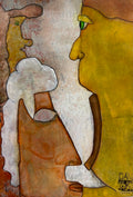 His Orange Face & Big Mouth Put Her To Sleep - Mixed Media Art Print by DAMFunArt