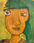 Green Haired Beauty - Mixed Media Art Print by DAMFunArt