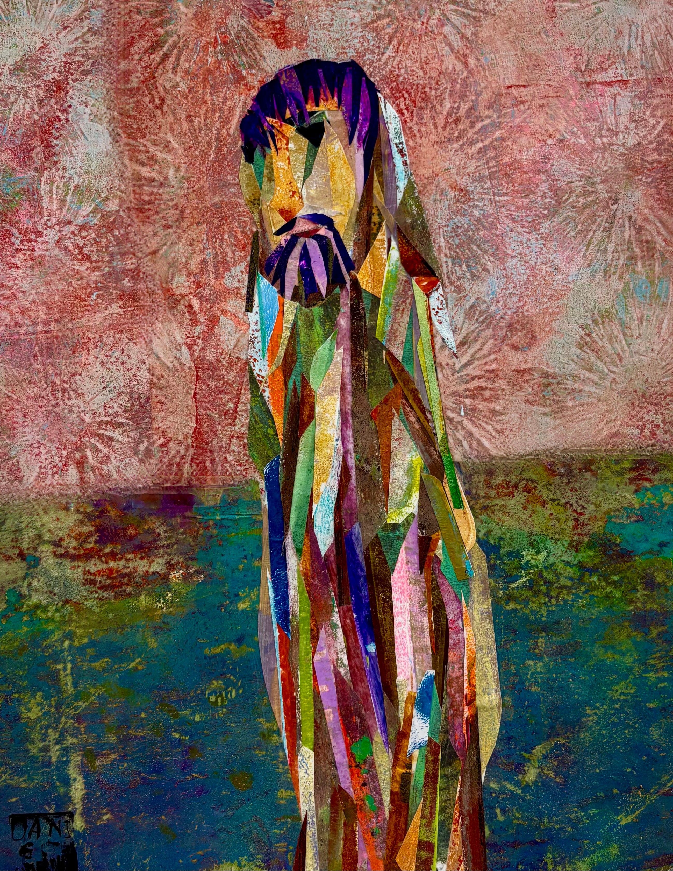 Wise Man in the Woods - Mixed Media Art Print by DAMFunArt