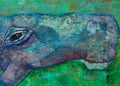 The Blue Whale - Mixed Media Art Print by DAMFunArt