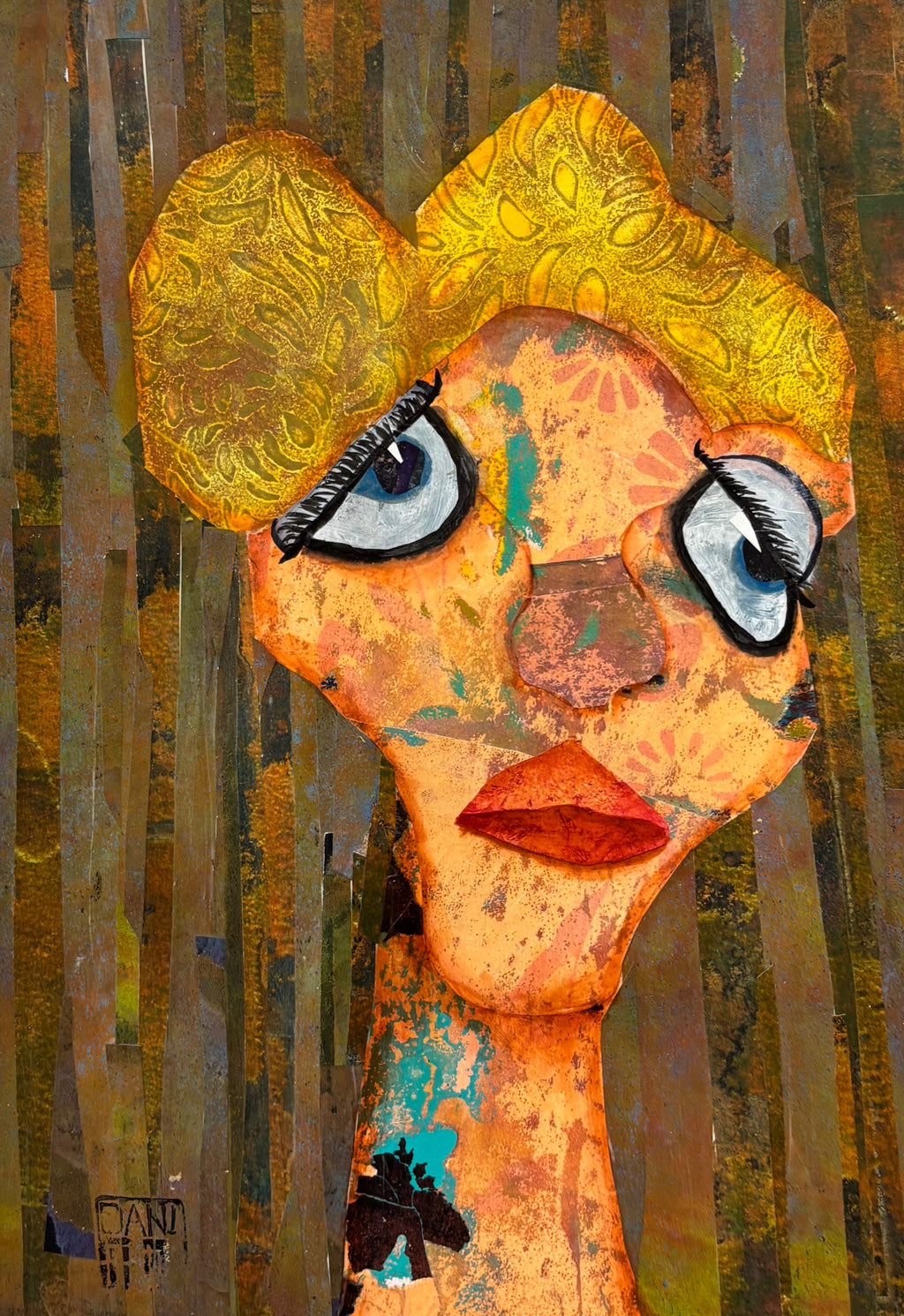 Doe-eyed Blond - Mixed Media Art Print by DAMFunArt
