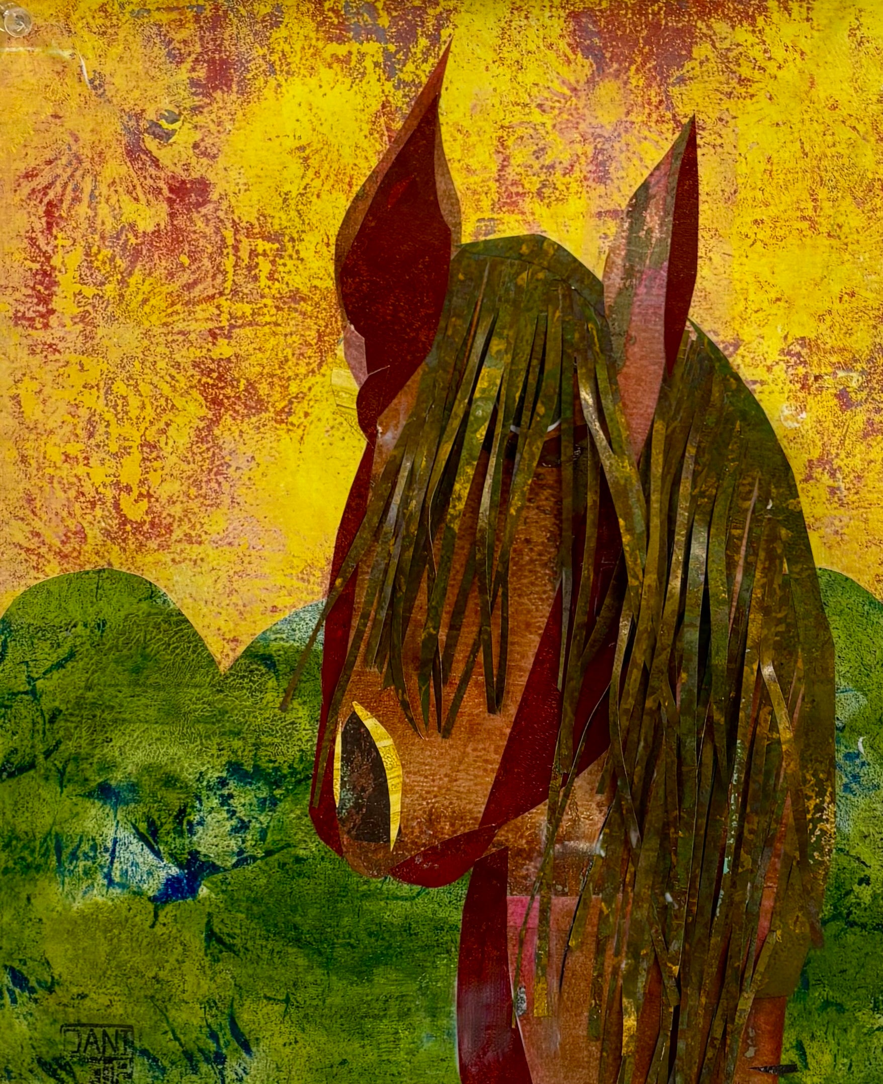 Lucinda's Horse - Mixed Media Art Print by DAMFunArt