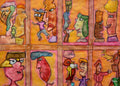 There's a Hairy Potato in the Grid! - Mixed Media Art Print by DAMFunArt