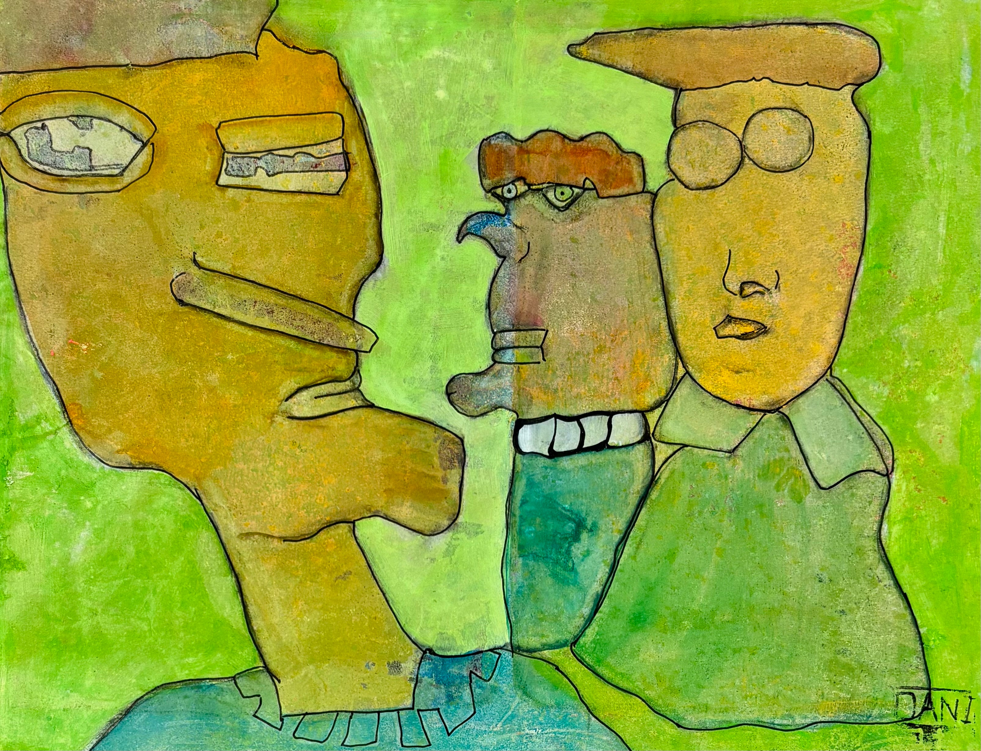 Just Three Ordinary Guys - Mixed Media Art Print by DAMFunArt