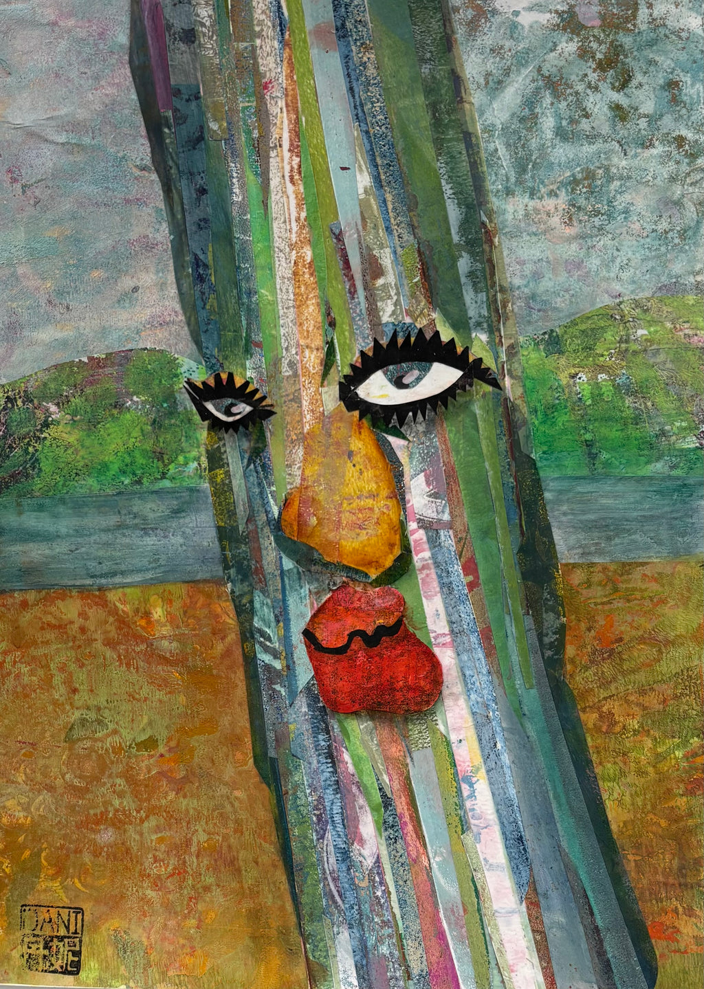 The Beautiful Leaning Tree - Mixed Media Art Print by DAMFunArt