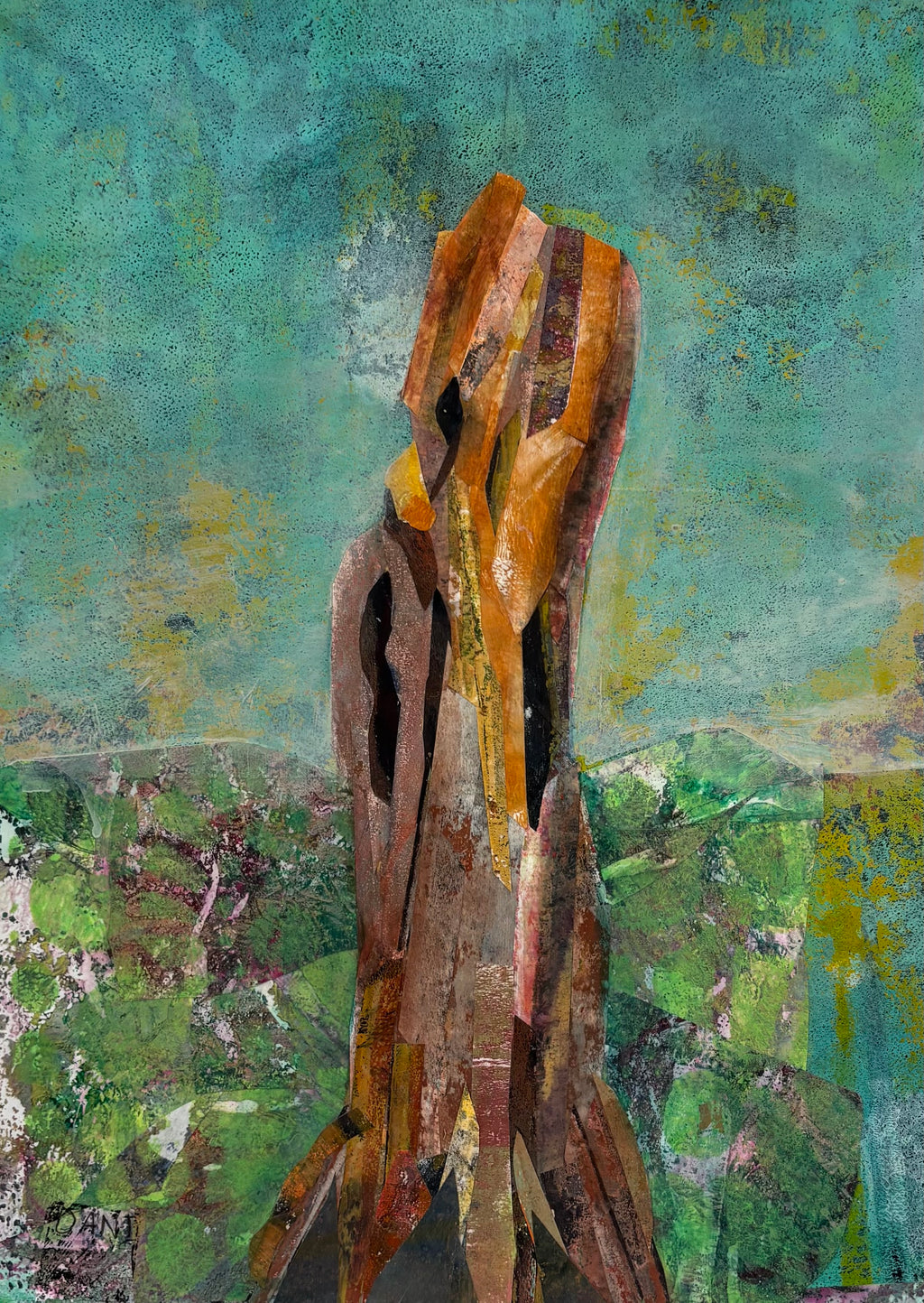 Moaning Man in the Woods - Mixed Media Art Print by DAMFunArt
