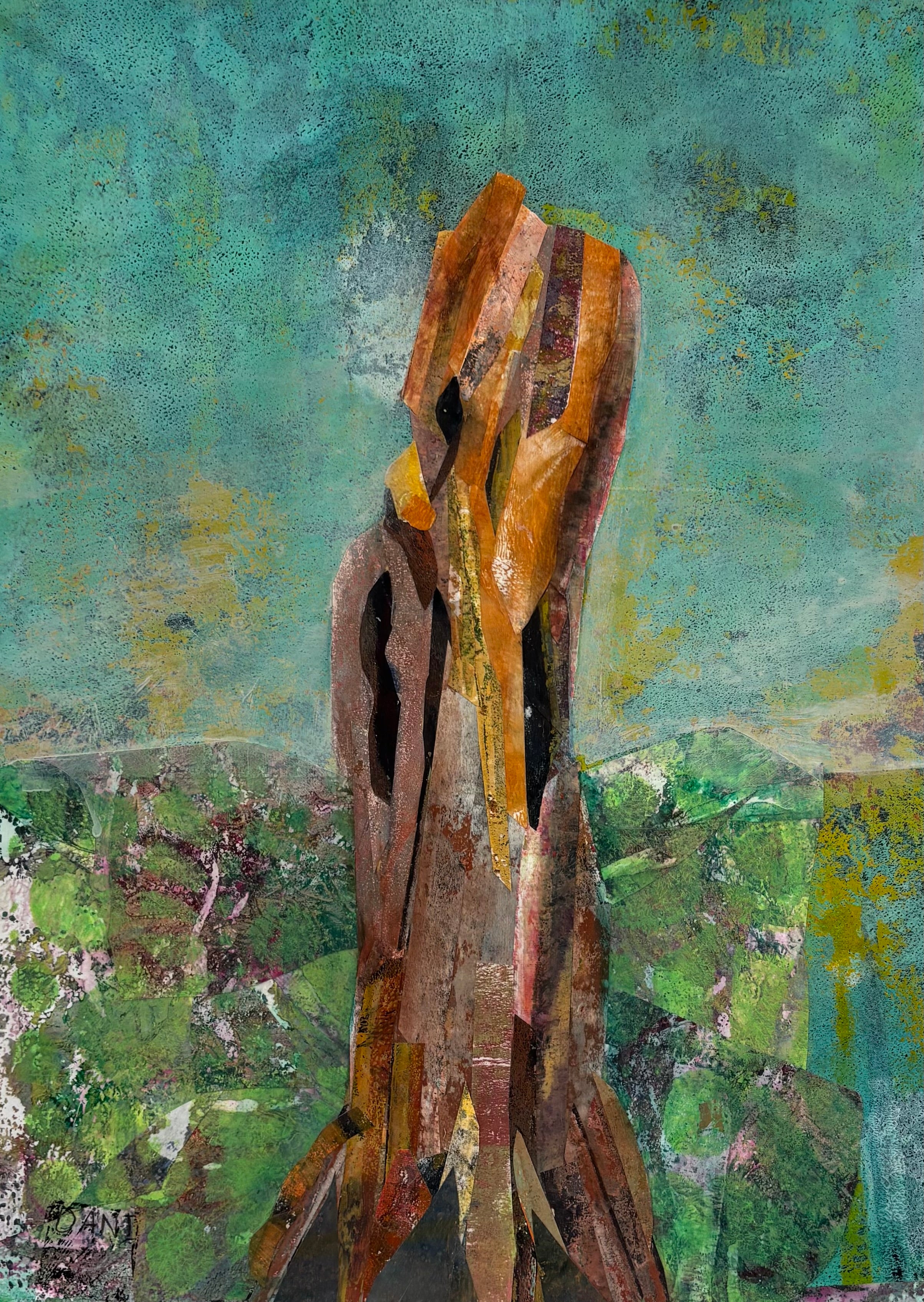 Moaning Man in the Woods - Mixed Media Art Print by DAMFunArt
