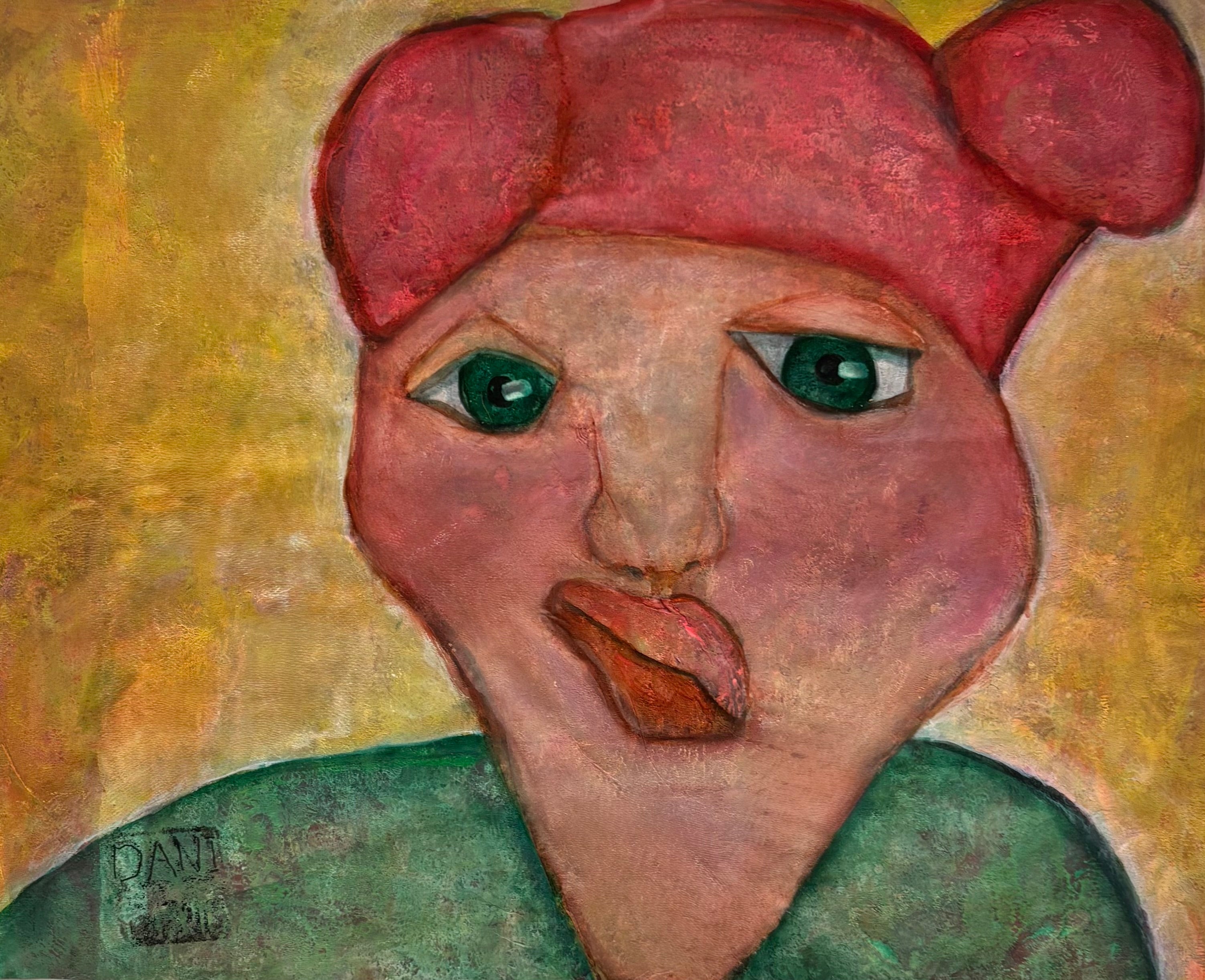 She's Thinking - Mixed Media Art Print by DAMFunArt