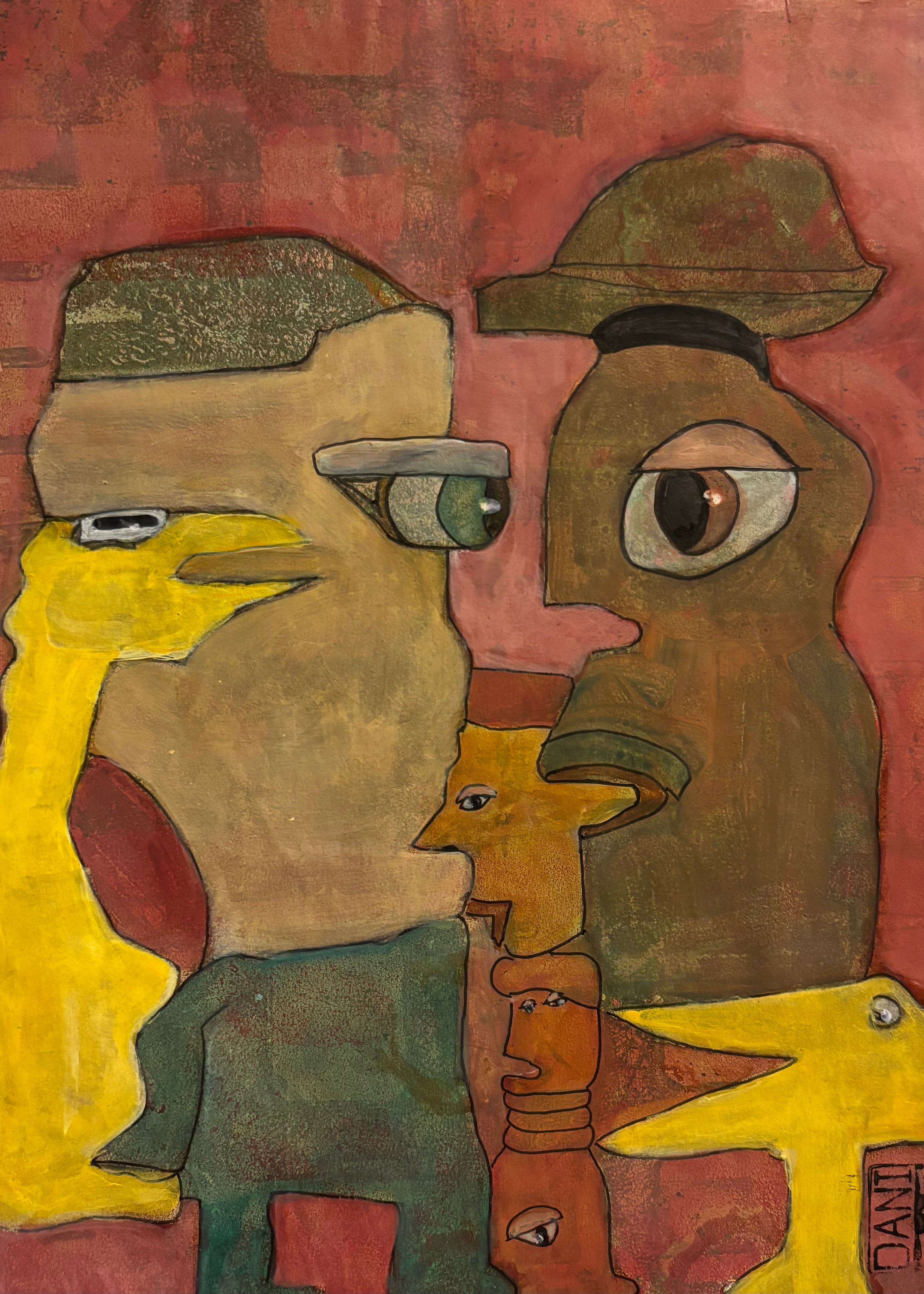 Just Kibitzing - Mixed Media Art Print by DAMFunArt