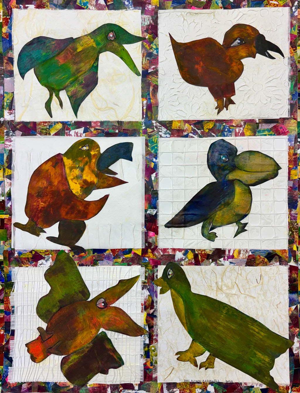 Six Birds in a Grid