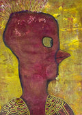 Spikey Haired Bird - Mixed Media Art Print - Mixed Media Art Print by DAMFunArt