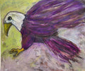 Landing Eagle - Mixed Media Art Print - Mixed Media Art Print by DAMFunArt