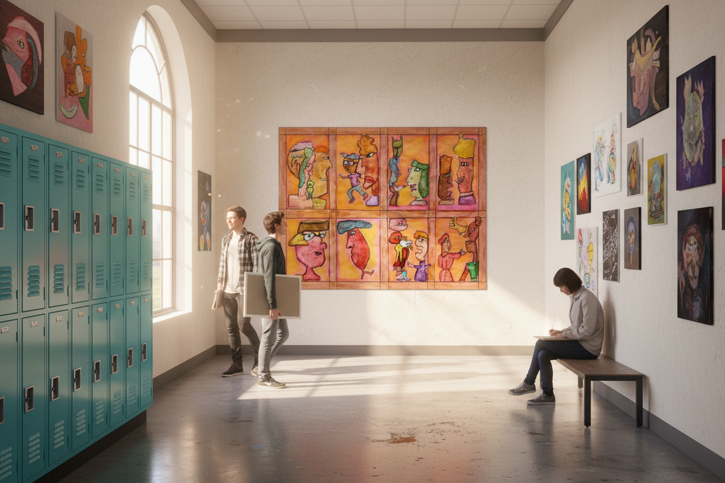 There's a Hairy Potato in the Grid! - Art School Mockup